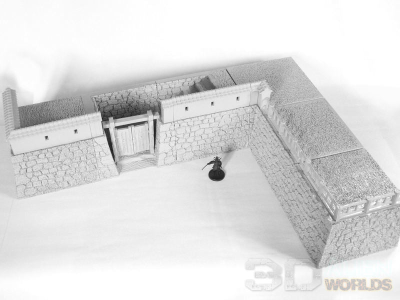 Samurai Castle Walls Set Game Terrain