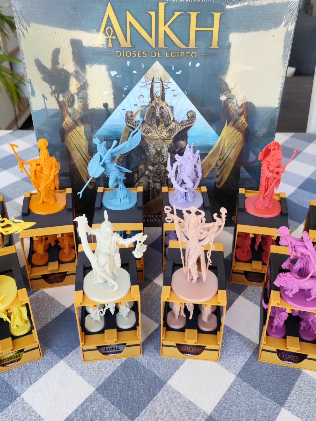 Ankh Gods of Egypt board game organizer by KreativLayers, featuring compartments for game pieces and cards.