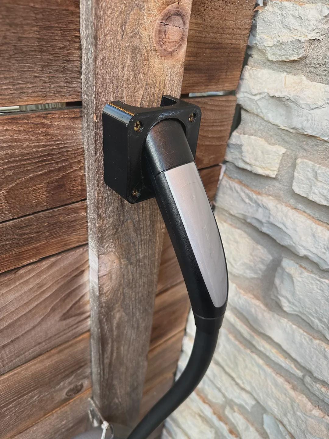 Tesla Wall Charger - Plug Holder - Made using Solar Power and Sustainable Materials for a Greener Tomorrow