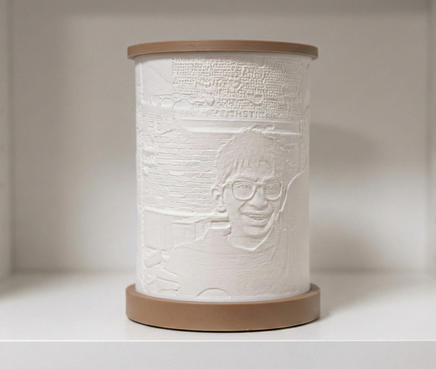 7" Tall Personalized Custom Made Lithophane Photo Lantern Lamp (Big Size)