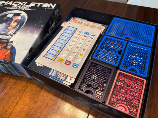KreativLayers Shackleton Base Insert, a board game organizer designed for efficient game component storage.