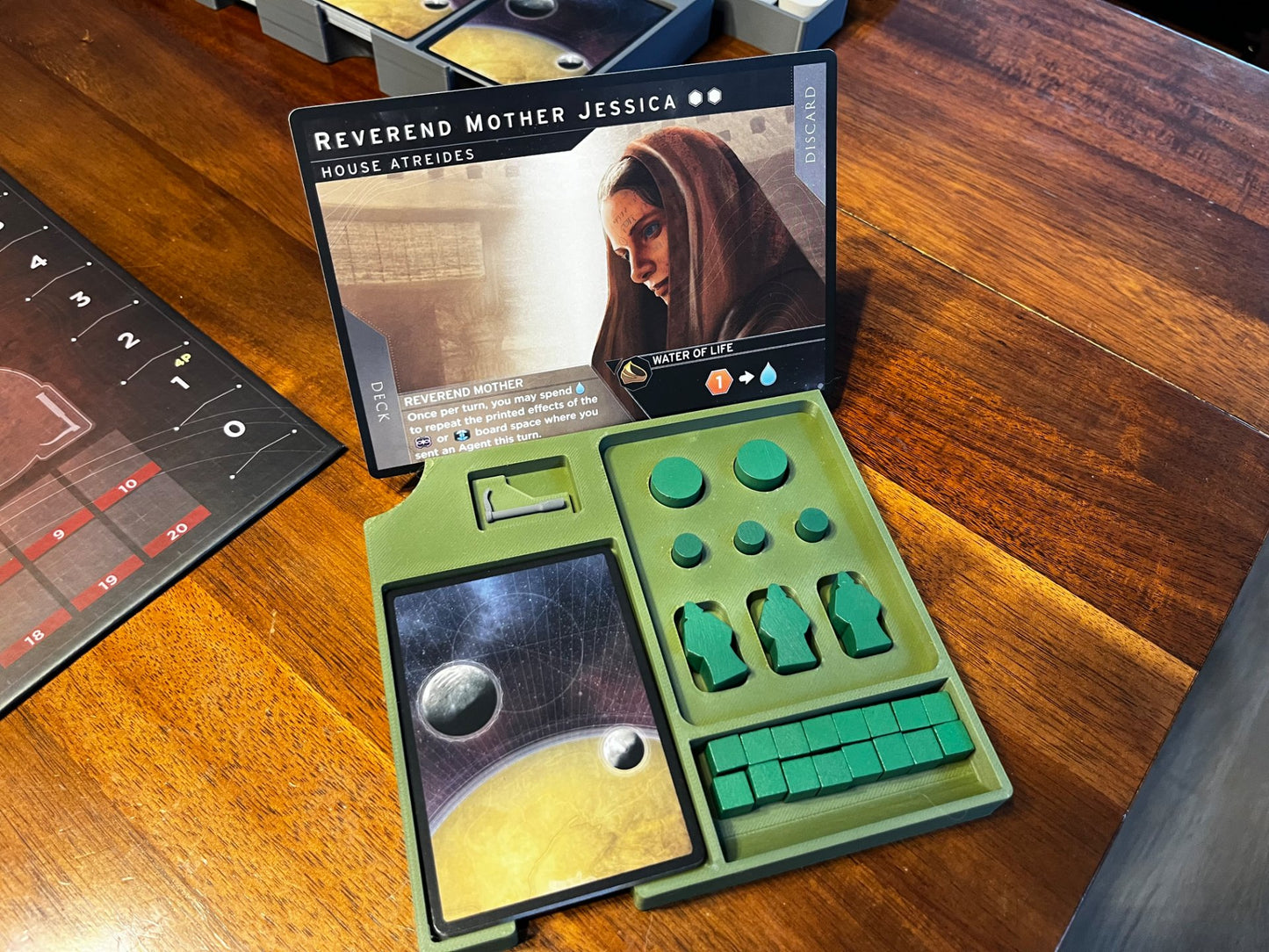 Dune Imperium Uprising board game organizer by KreativLayers, featuring compartments for game components and cards.
