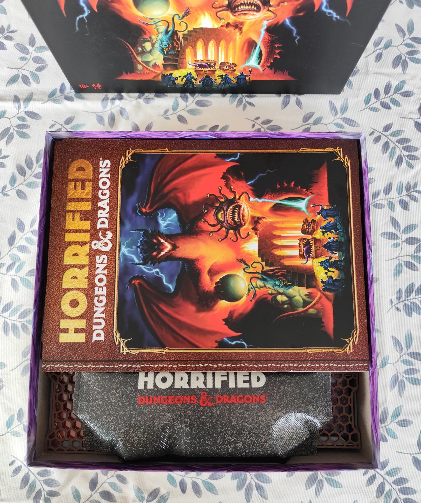 Horrified Dungeons & Dragons board game organizer by KreativLayers, featuring compartments for game pieces and accessories.