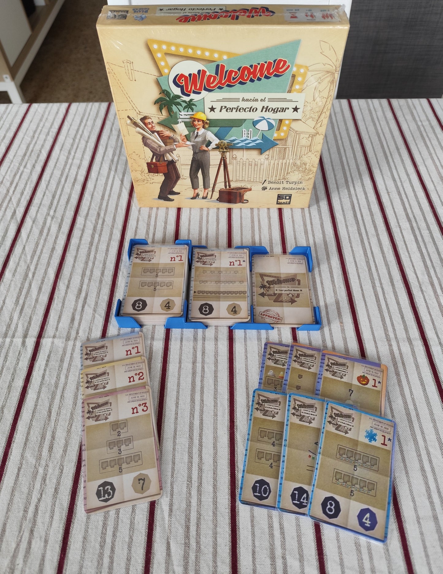 KreativLayers board game organizer for Welcome To, featuring compartments for game components and cards.