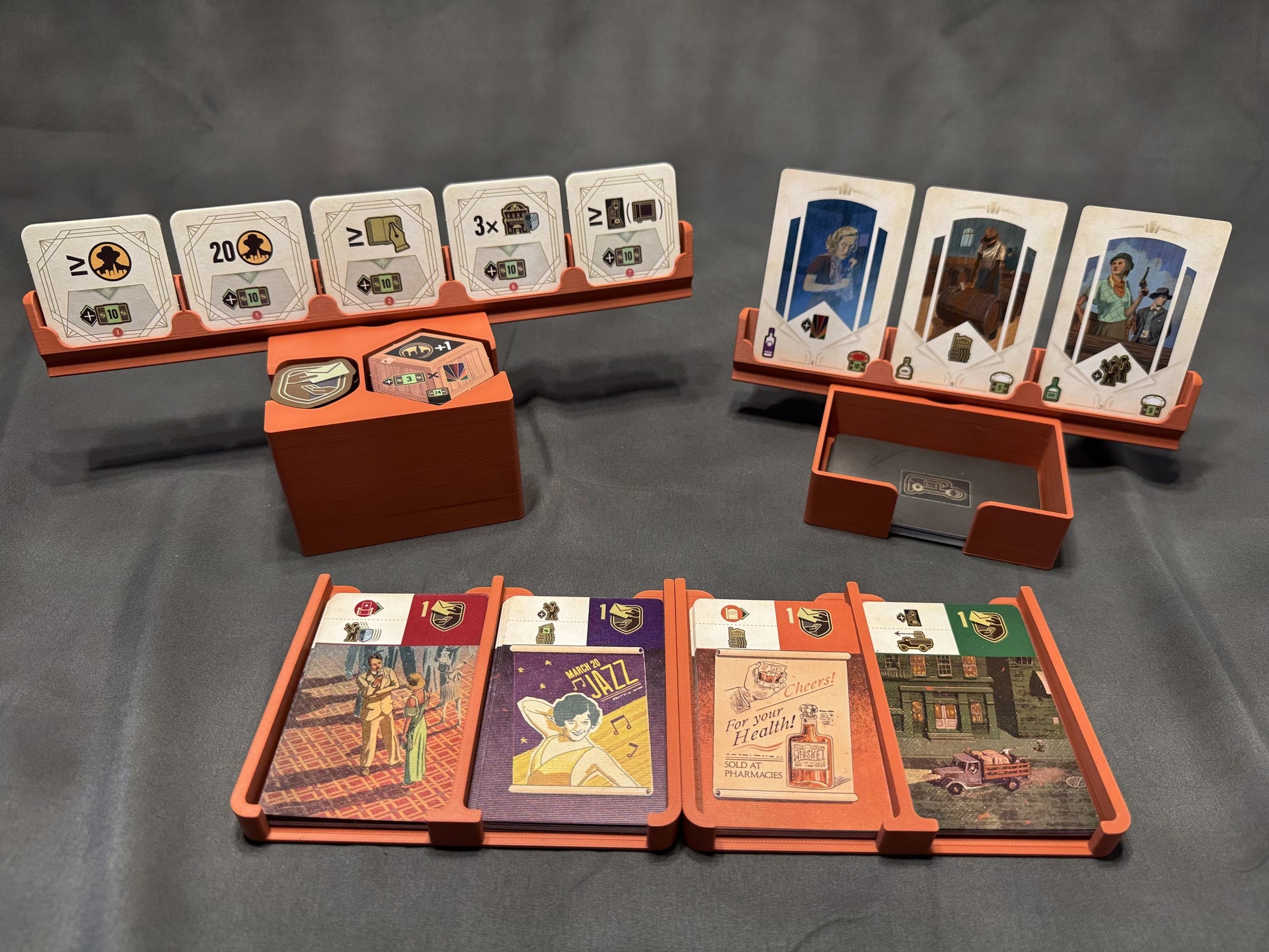KreativLayers Speakeasy Board Game Insert, featuring organized compartments for game components and easy access.