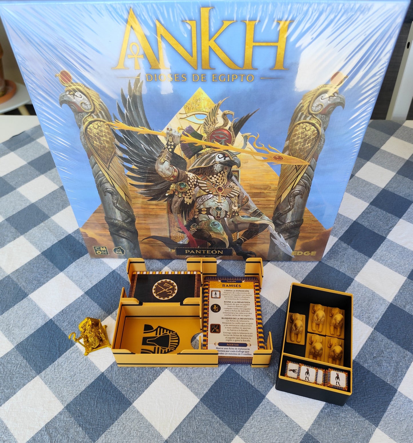 KreativLayers Ankh Gods of Egypt board game organizer with compartments for game pieces and cards.