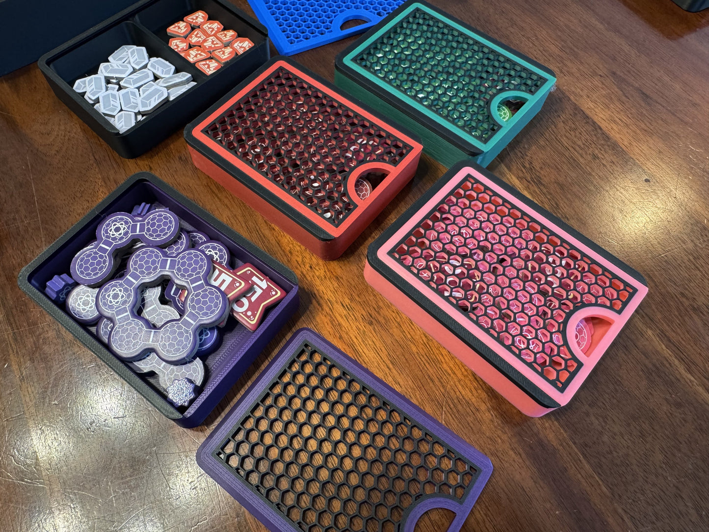 KreativLayers Shackleton Base Insert, a board game organizer with compartments for game components and cards.