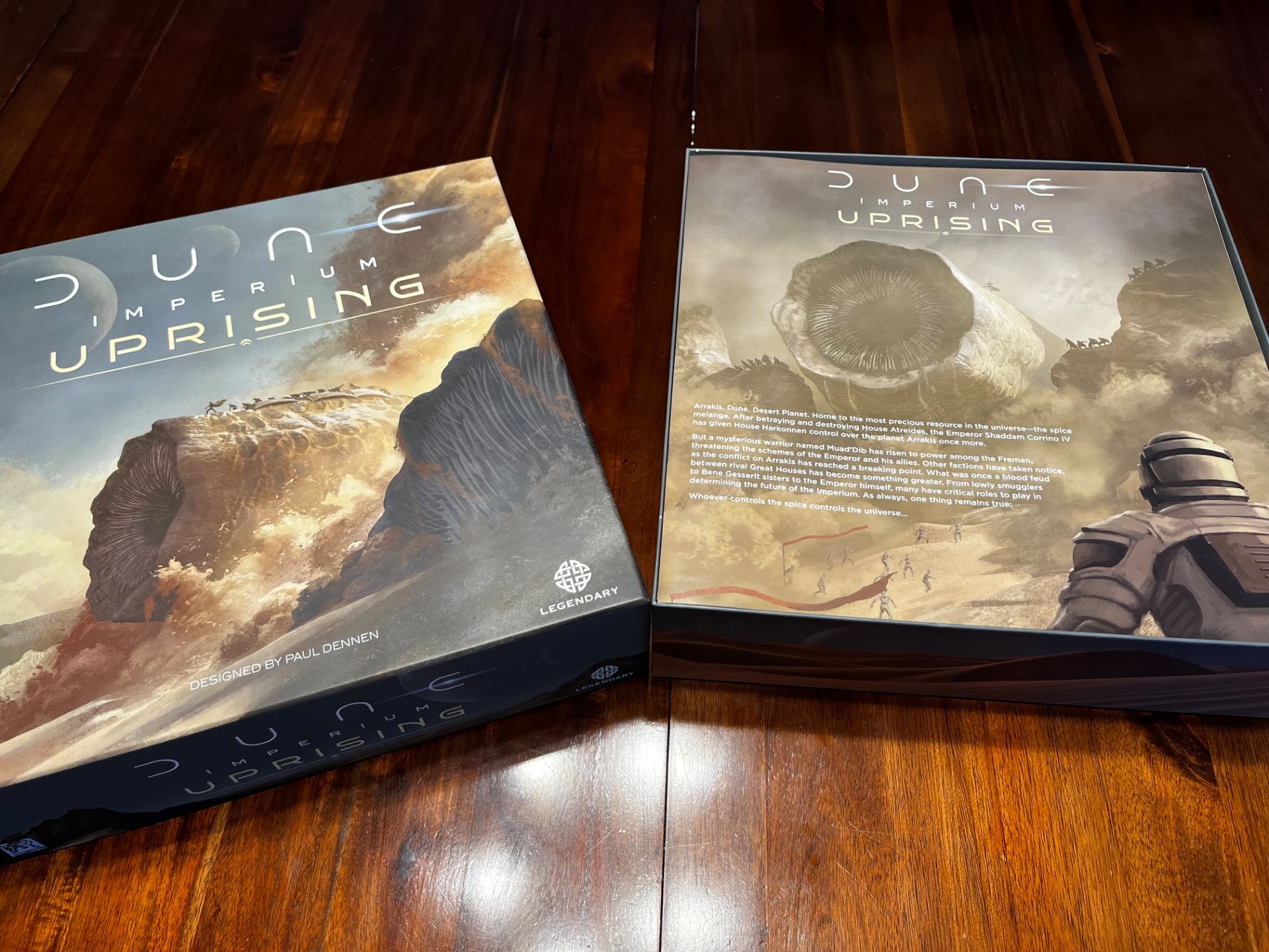 Dune Imperium Uprising board game organizer by KreativLayers with compartments for easy game setup and storage.