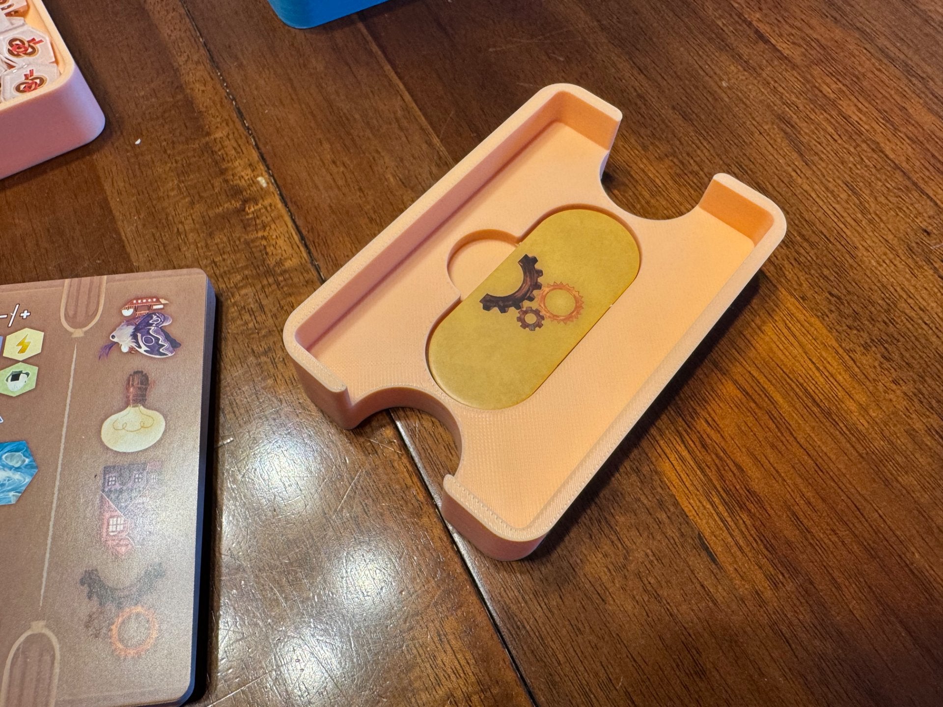 KreativLayers Daitoshi Board Game Organizer without lid, featuring compartments for game components and cards.