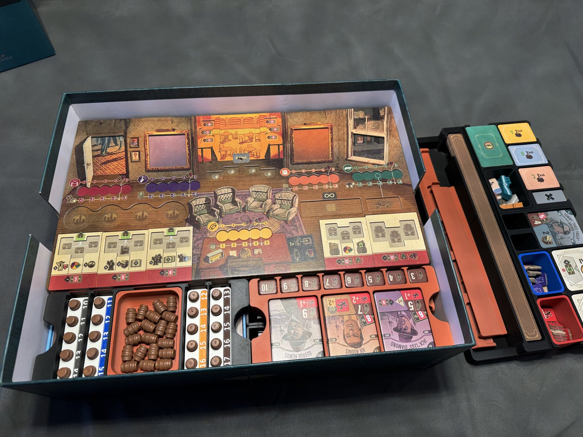 KreativLayers Speakeasy Board Game Insert, featuring compartments for organized game pieces and cards in a stylish design.