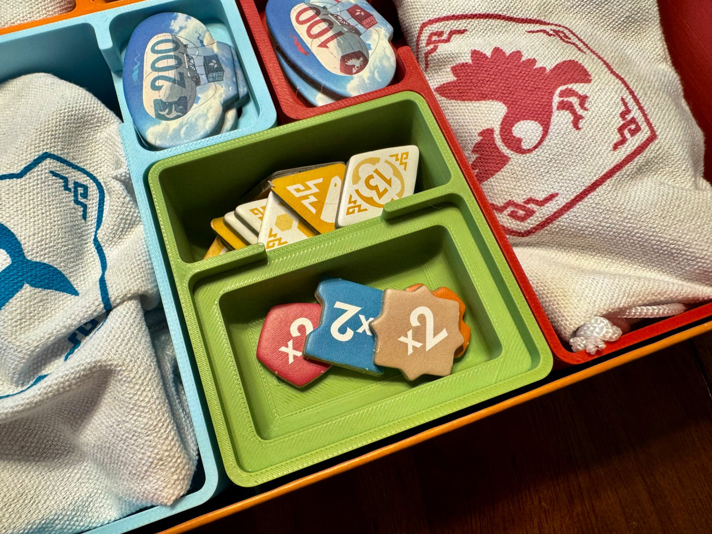 Rebirth Board Game Insert by KreativLayers, designed to organize game components efficiently in a compact layout.