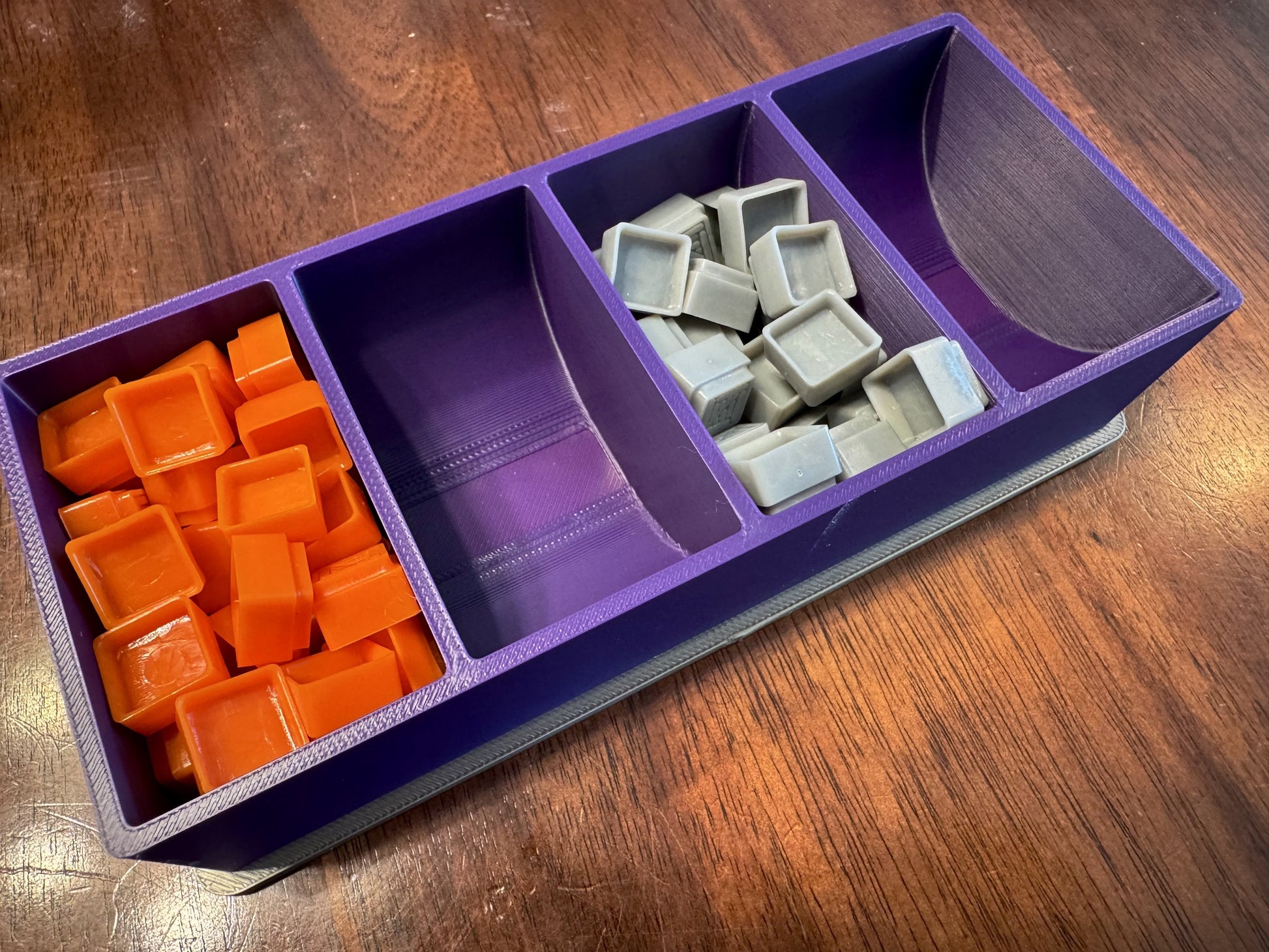 Steam Power Deluxe Insert by KreativLayers, a custom board game organizer with compartments for game pieces and cards.