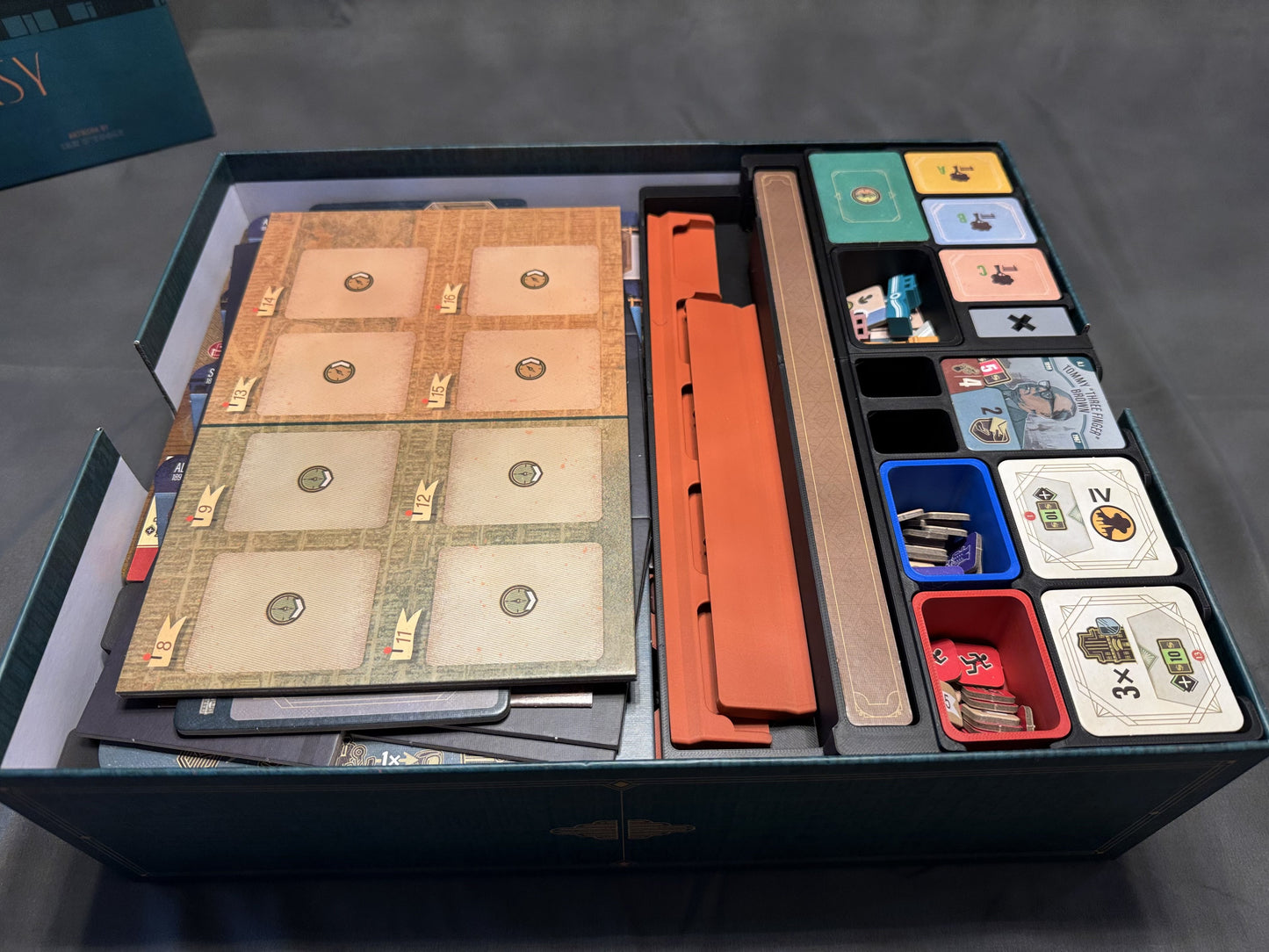 KreativLayers Speakeasy Board Game Insert with compartments for organized game pieces and cards.