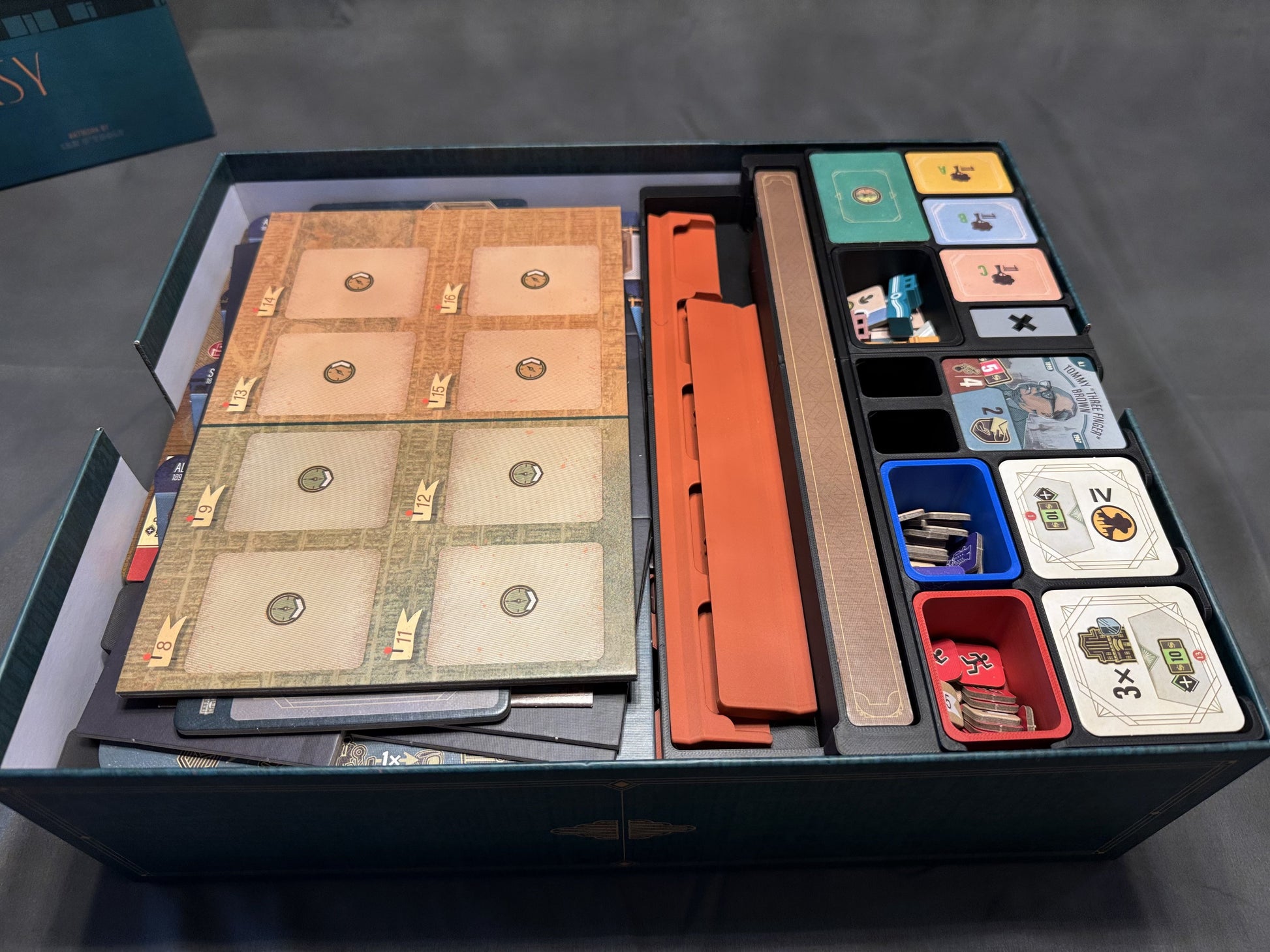 KreativLayers Speakeasy Board Game Insert with compartments for organized game pieces and cards.