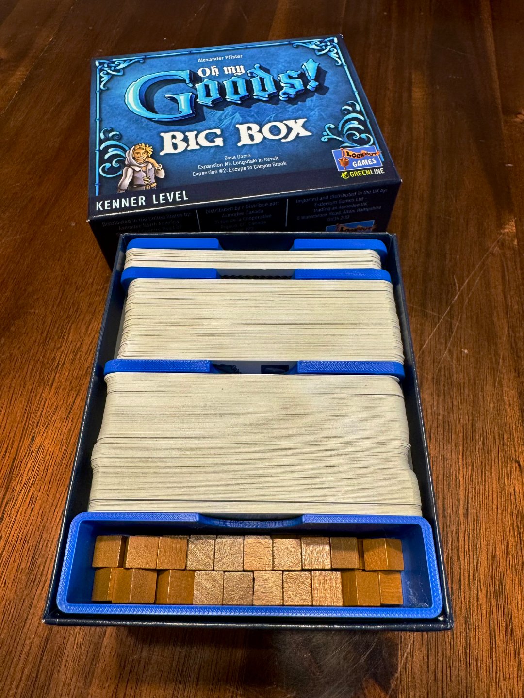 Oh My Goods! Big Box Insert by KreativLayers, featuring compartments for organizing board game components.