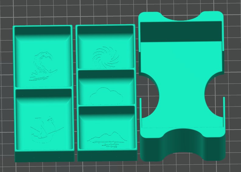 KreativLayers Sail INSERT board game organizer with custom compartments for game pieces and cards in a sleek design.