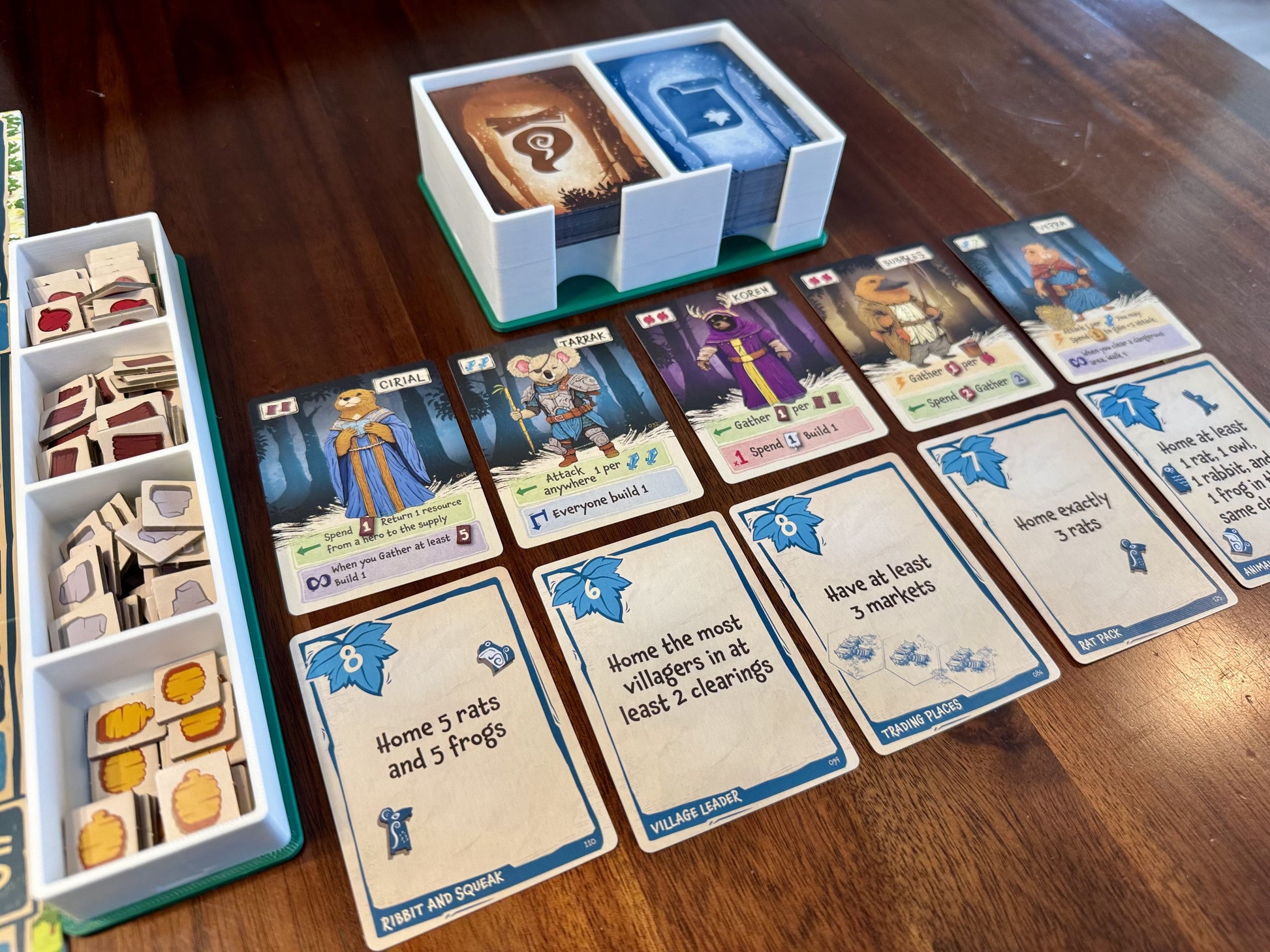 Emberleaf Game Insert by KreativLayers, featuring compartments for organizing board game components and accessories.