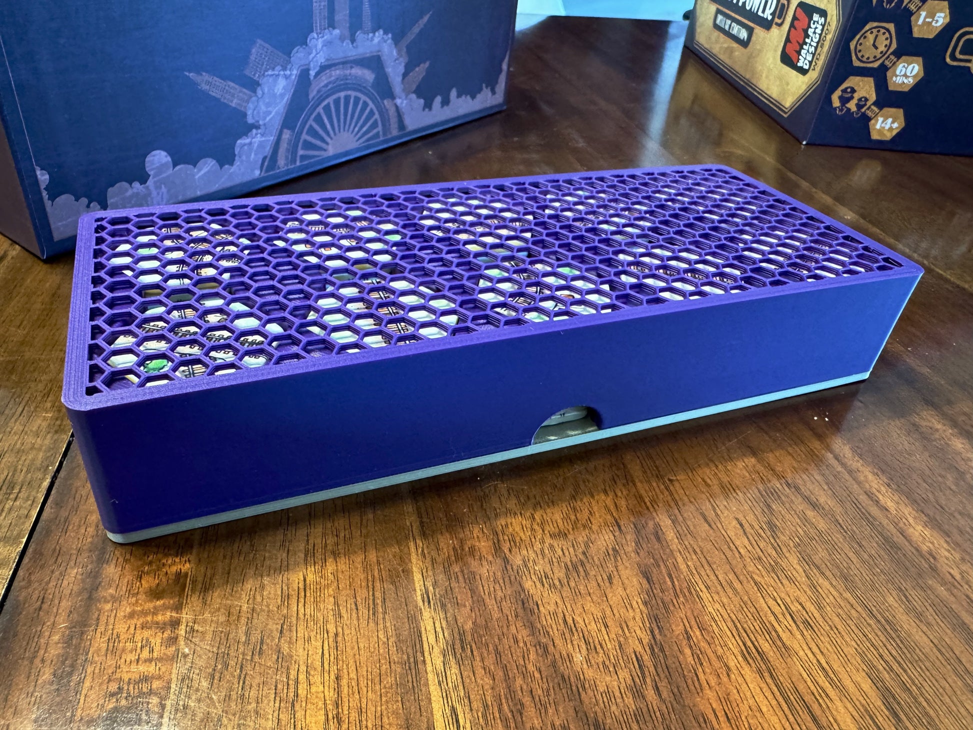 Steam Power Deluxe Insert by KreativLayers, featuring a multi-compartment organizer for board game components.