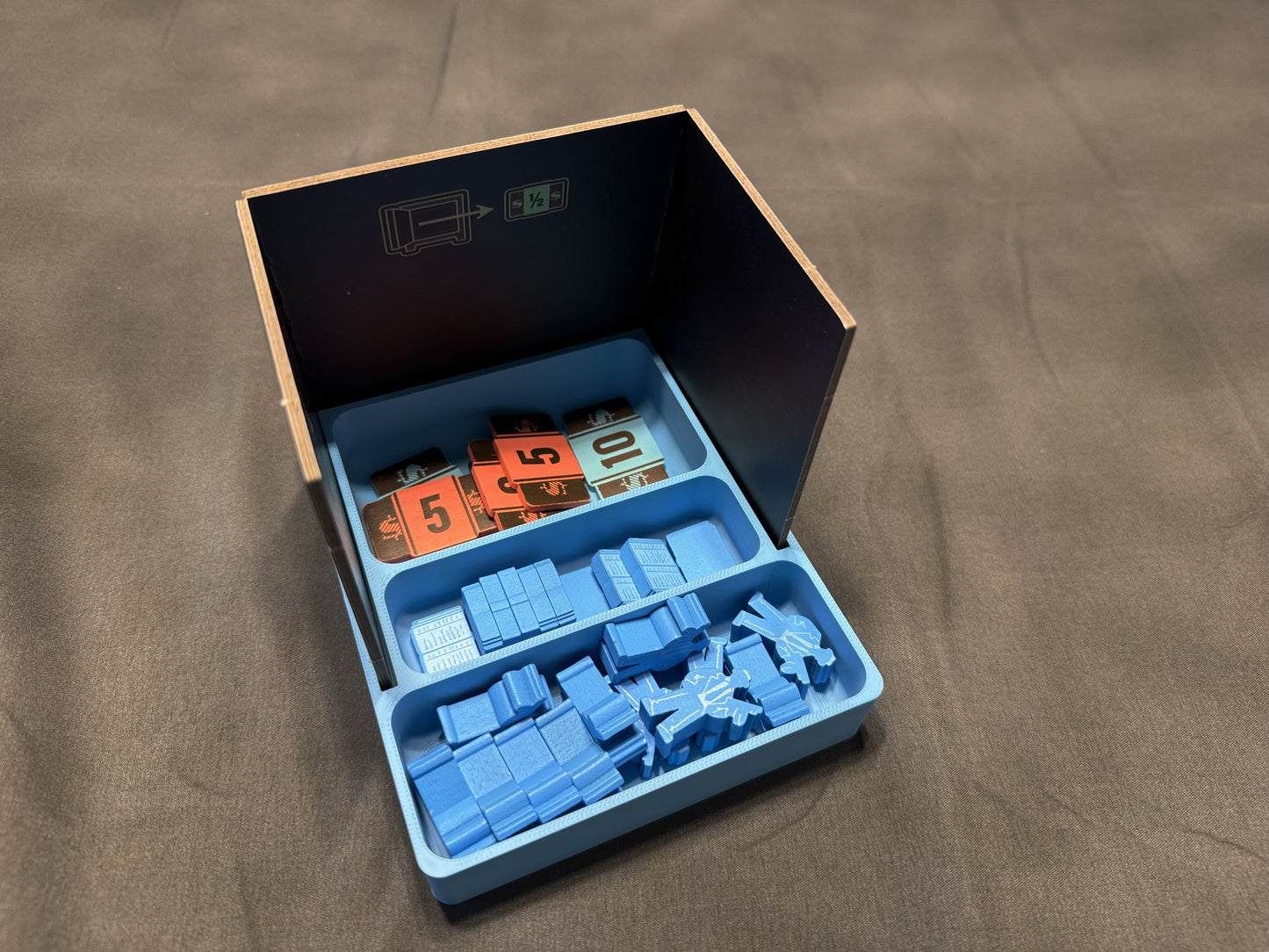 KreativLayers Speakeasy Board Game Insert, designed for organized game pieces and components in a stylish layout.
