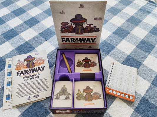 KreativLayers Faraway Board Game Organizer featuring compartments and sleek design for easy game setup and storage.