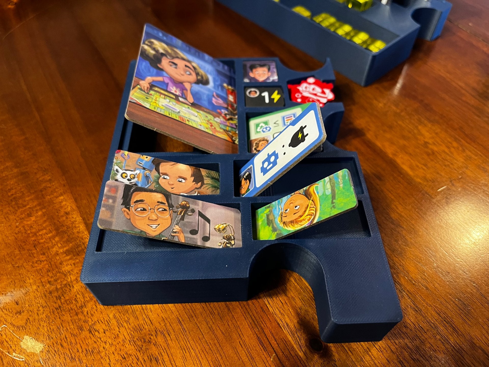 KreativLayers Raising Robots Deluxe Insert, a board game organizer with compartments for game pieces and cards.