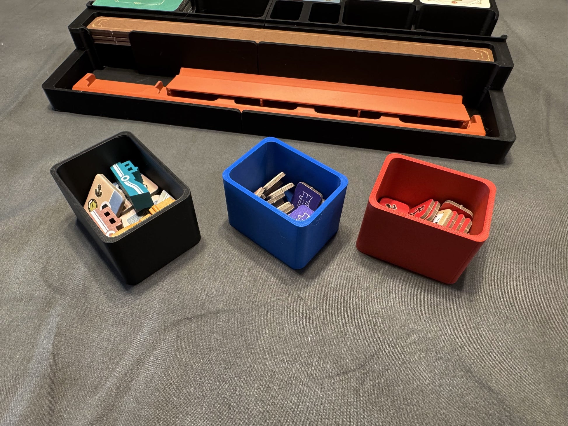 KreativLayers Speakeasy Board Game Insert, featuring compartments for organized game pieces and cards.