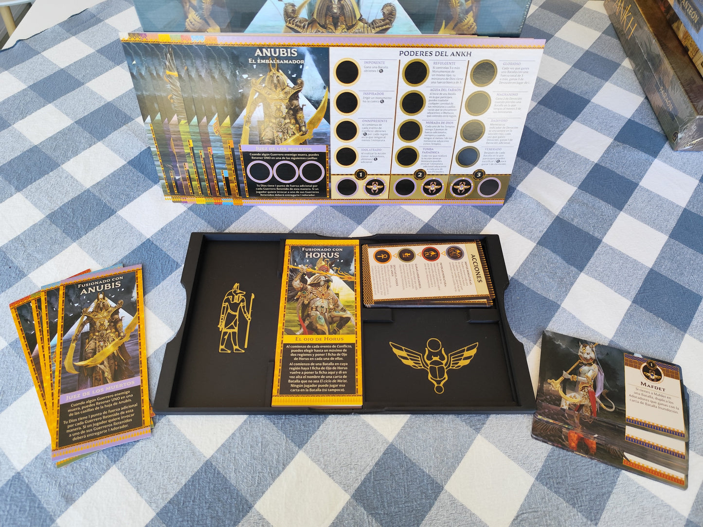 Ankh Gods of Egypt board game organizer by KreativLayers with compartments for game pieces and cards.