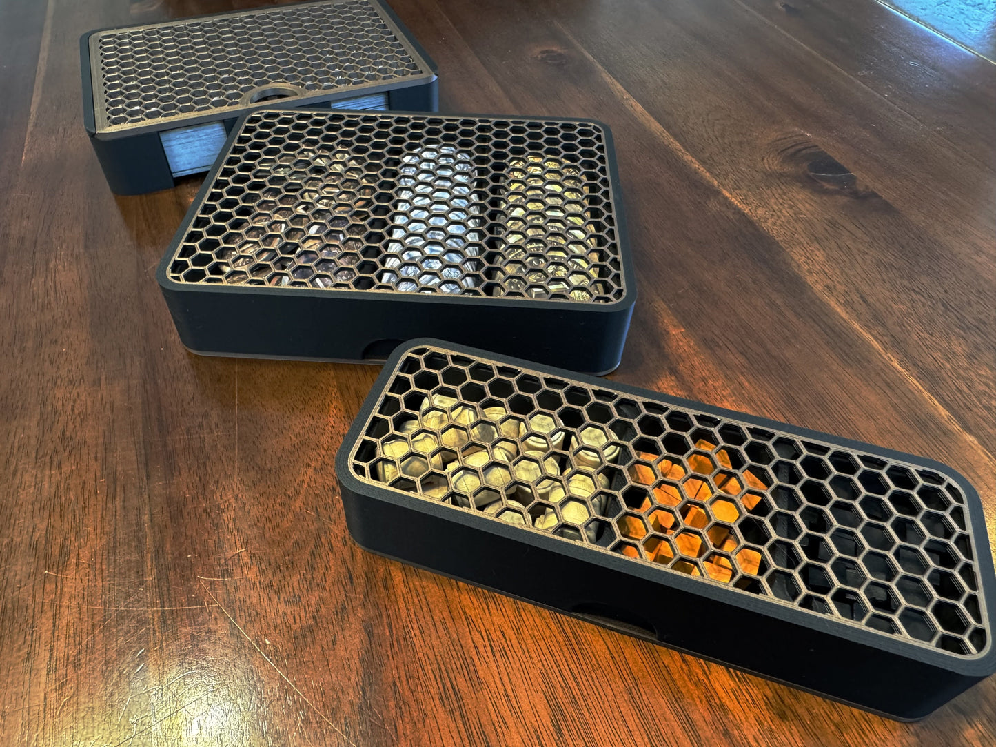Brass Birmingham board game organizer by KreativLayers with custom compartments for game components and cards.