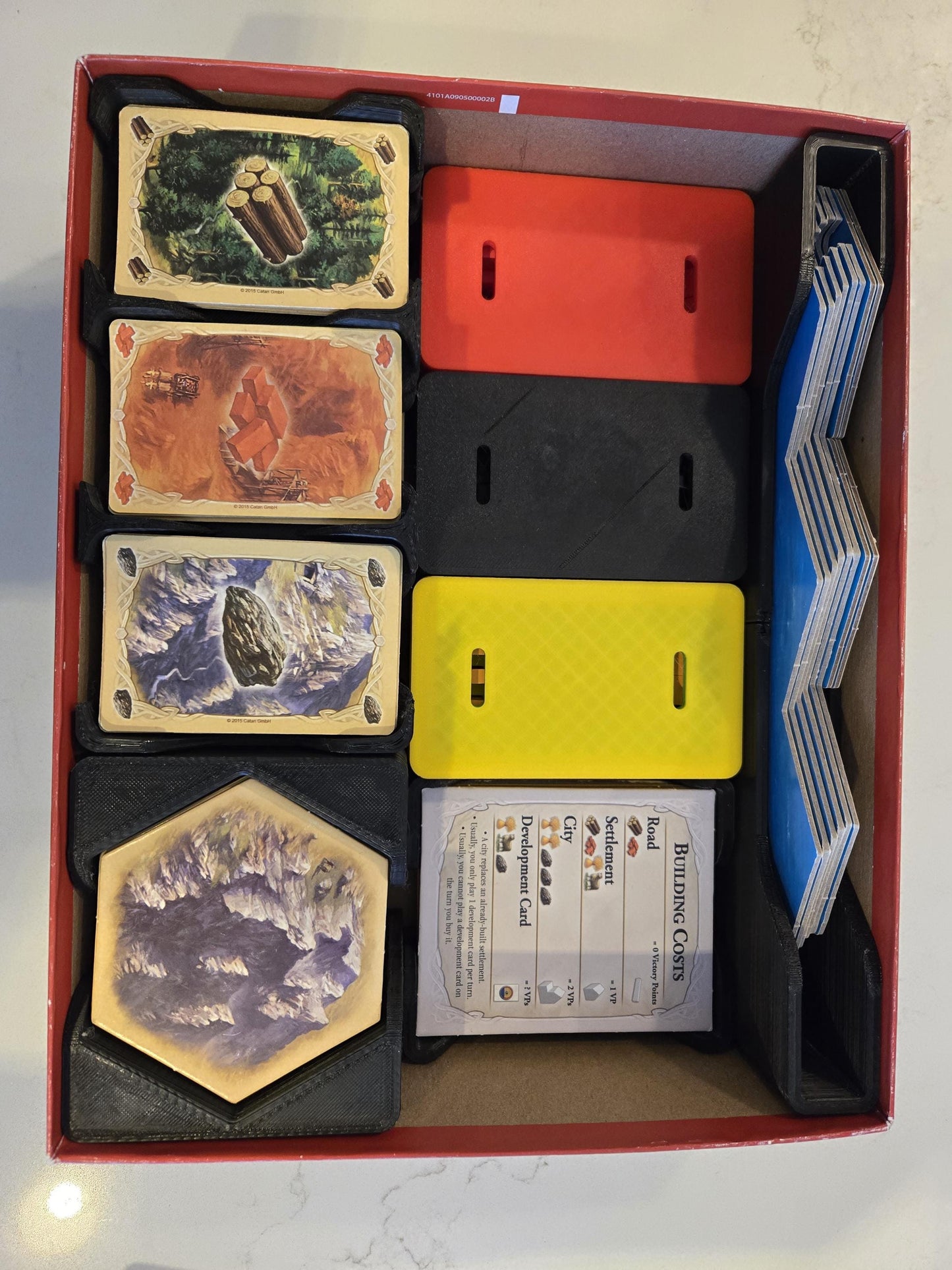 Settlers of Catan Game Organizer with 5-6 Player Expansion - Improved Version with Lids - Using Solar Power with Bambu Lab 3D Printers