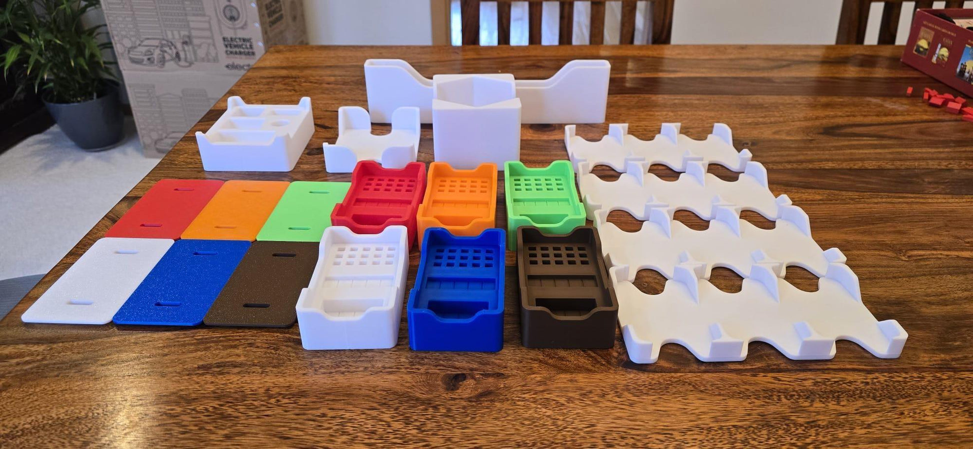 Settlers of Catan Game Organizer with 5-6 Player Expansion - Improved Version with Lids - Using Solar Power with Bambu Lab 3D Printers