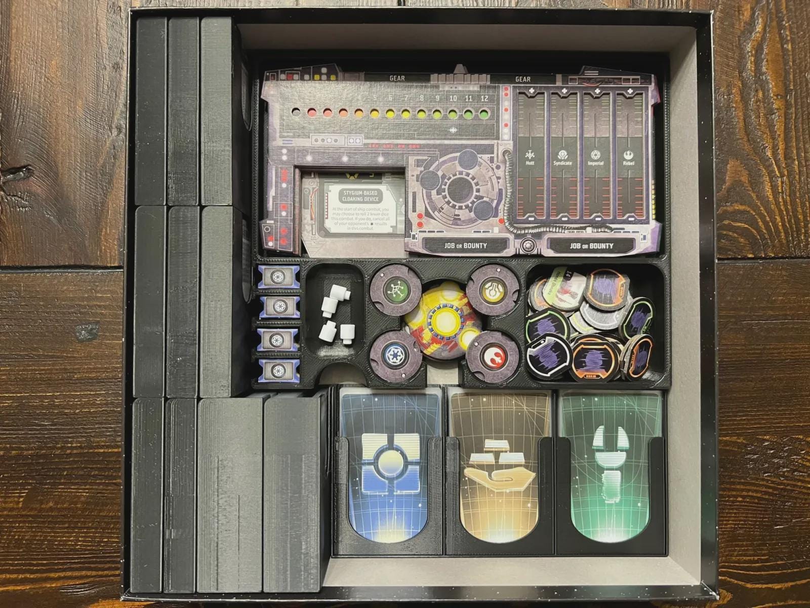 Star Wars Outer Rim Organizer – 3D Printed Insert for Base Game + Unfinished Business Expansion, Eco-Friendly Studio - KreativLayers