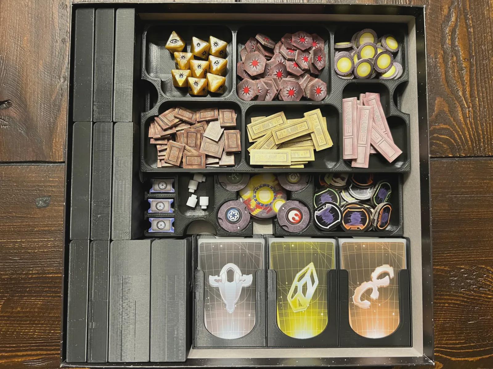 Star Wars Outer Rim Organizer – 3D Printed Insert for Base Game + Unfinished Business Expansion, Eco-Friendly Studio - KreativLayers