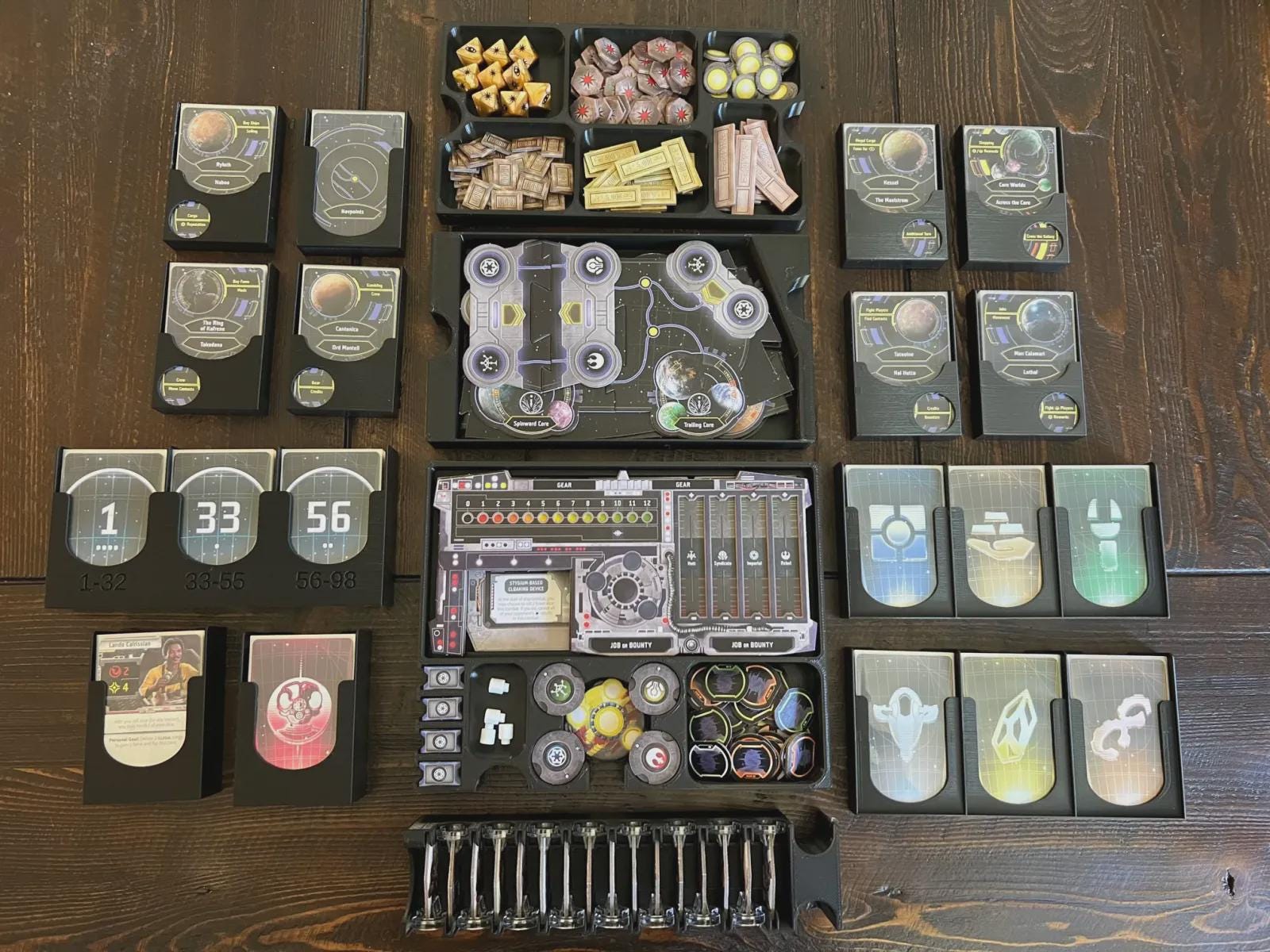 Star Wars Outer Rim Organizer – 3D Printed Insert for Base Game + Unfinished Business Expansion, Eco-Friendly Studio - KreativLayers