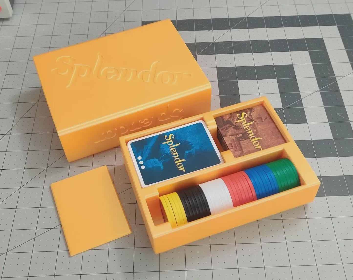Splendor Game Organizer - Compact Travel Box for Splendor - Eco Friendly 3D Printing Studio