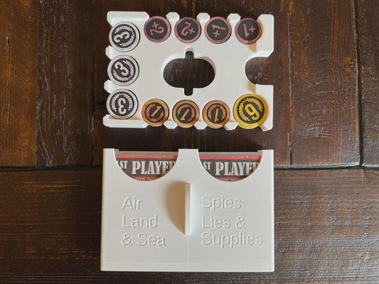 Air, Land, & Sea Insert / Organizer with Spies, Lies, and Supplies Expansion - Made using Solar Power