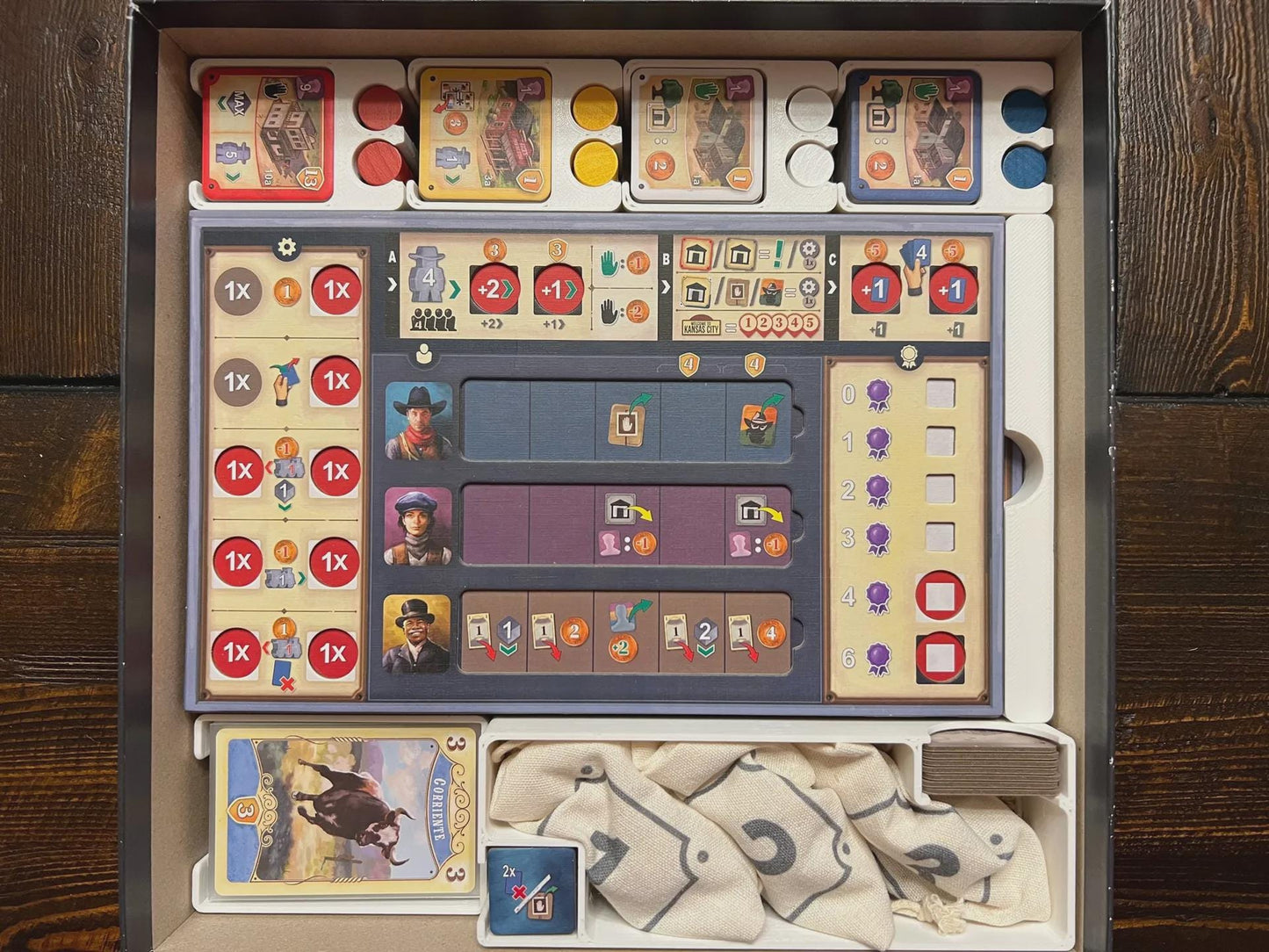 Great Western Trail 2nd Edition Organizer for Rails to the North + Base Game, Eco Friendly Studio, Solar Powered - KreativLayers