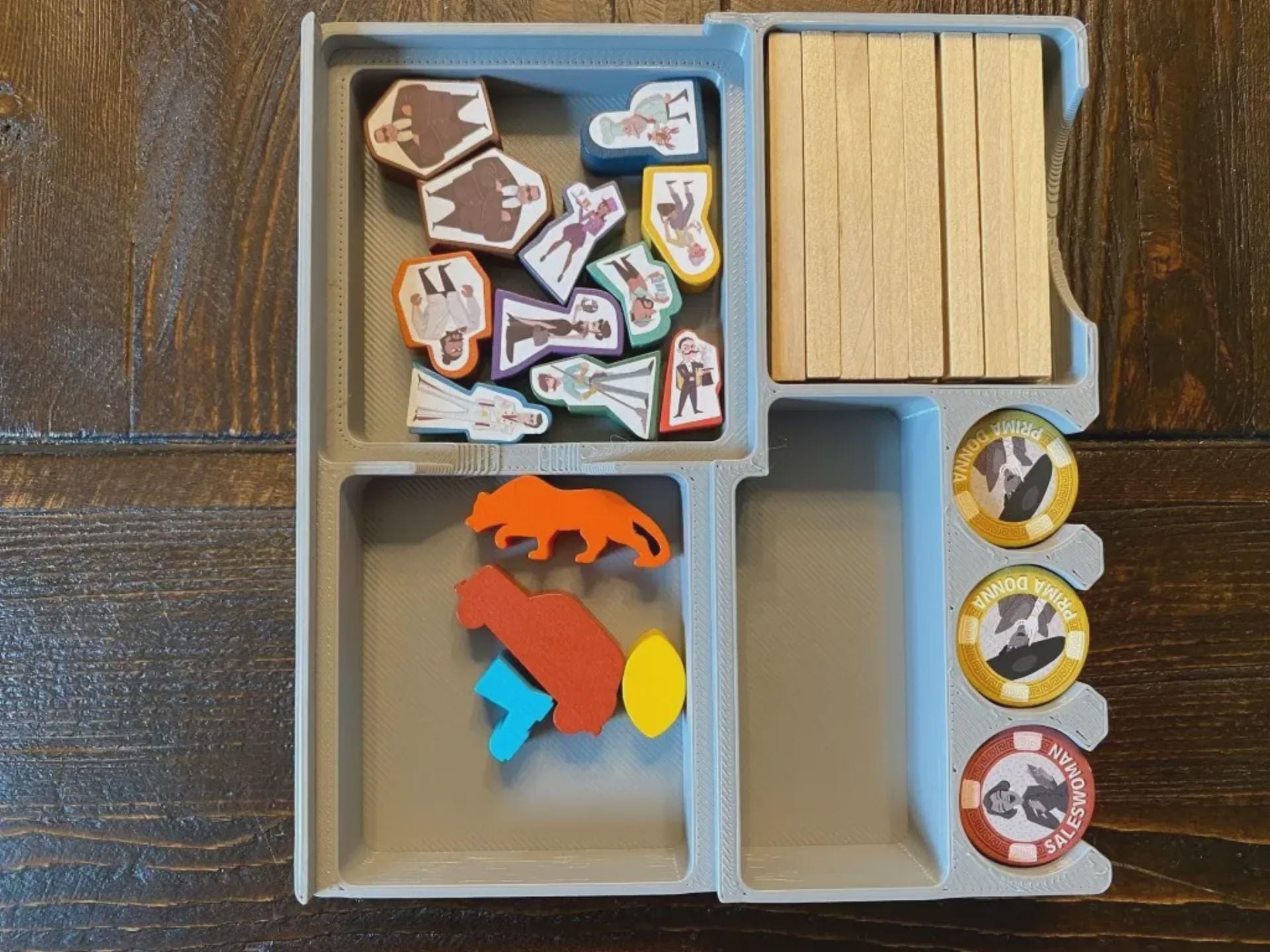 Burgle Bros. 2 Board Game Organizer - Made Using Solar Power and Sustainable Materials