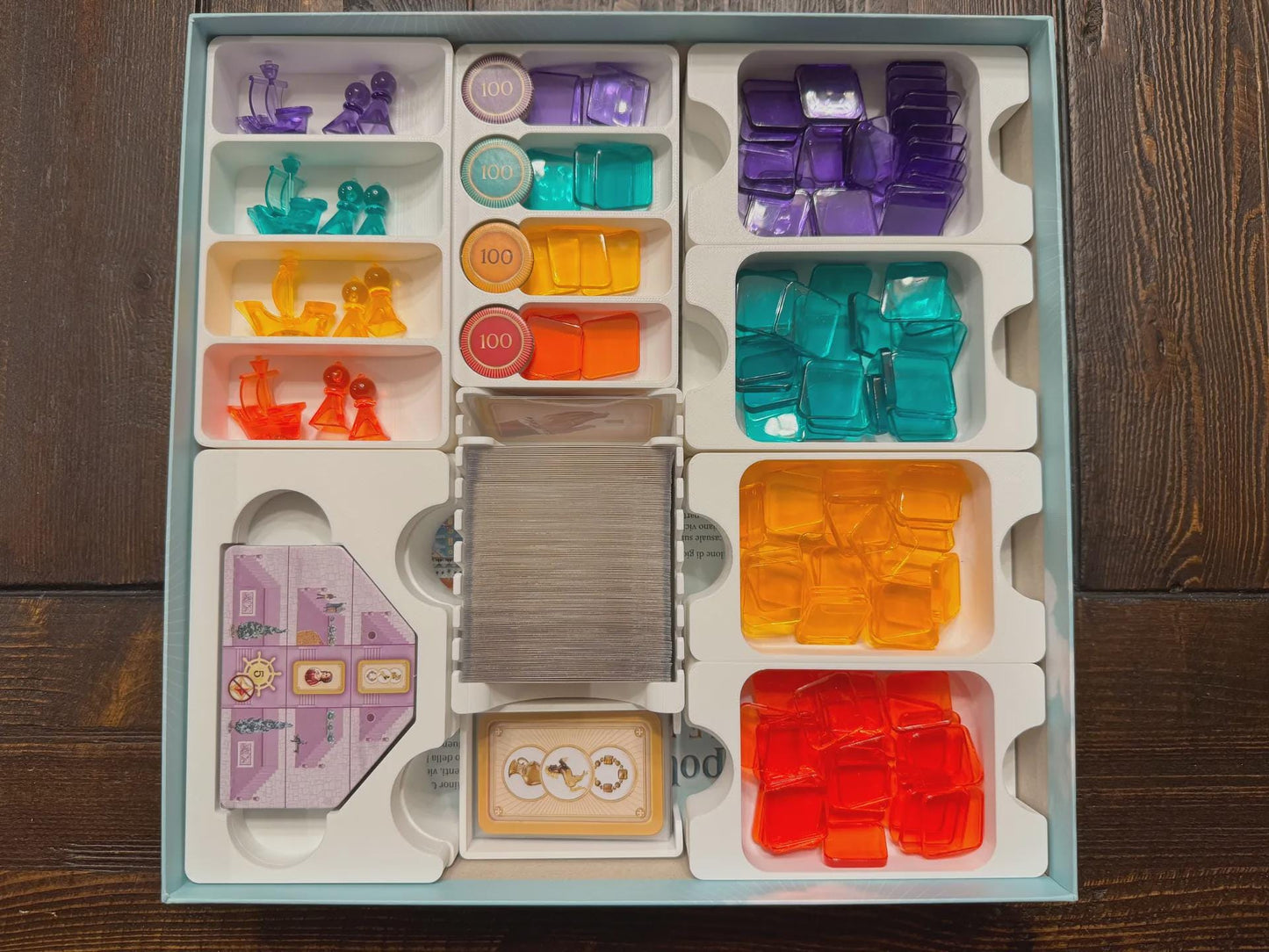 Mille Fiori Board Game Organizer / Insert - Eco Friendly 3D Printing Studio, Using Solar Power and Sustainable Material