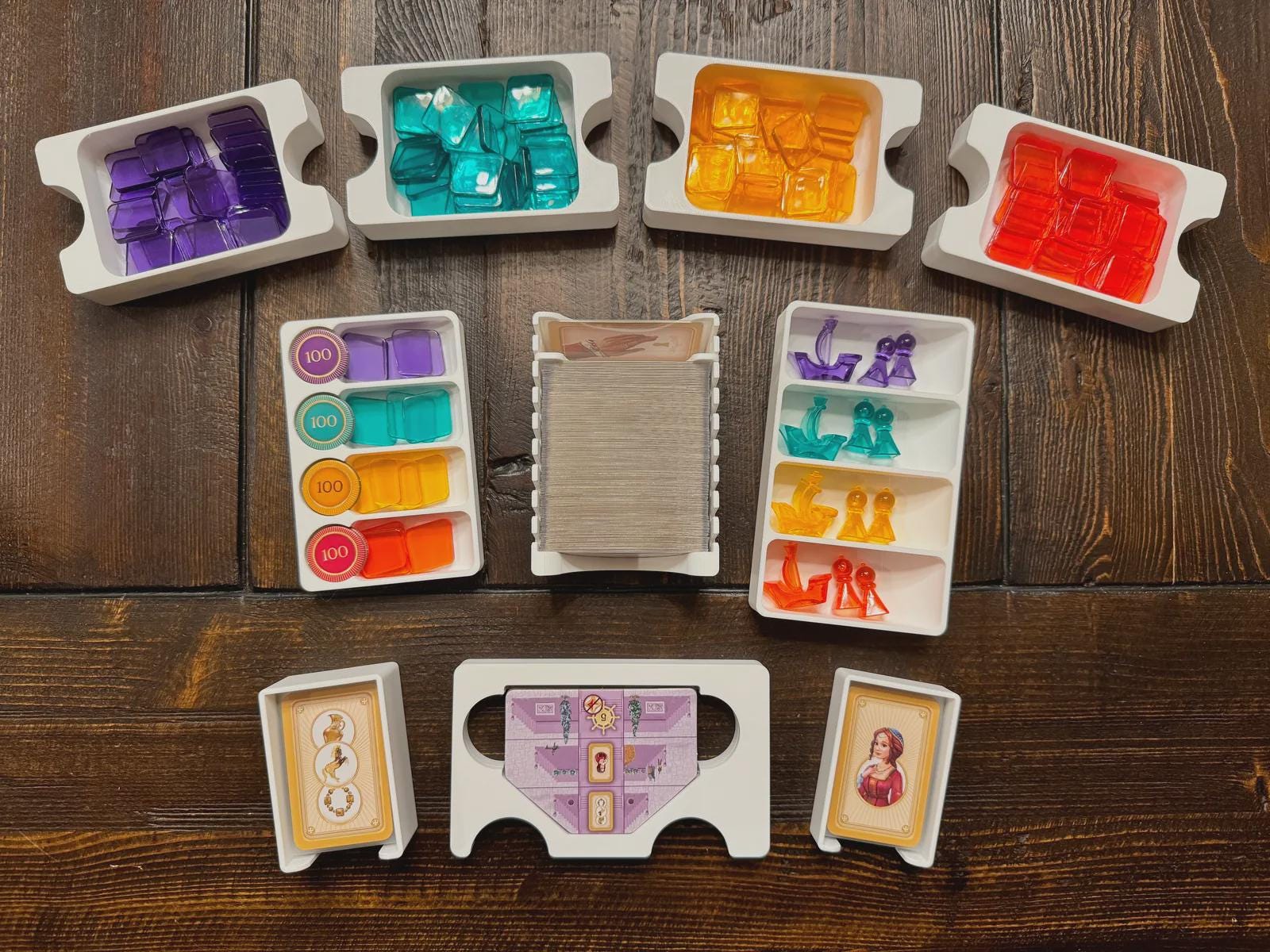 Mille Fiori Board Game Organizer / Insert - Eco Friendly 3D Printing Studio, Using Solar Power and Sustainable Material