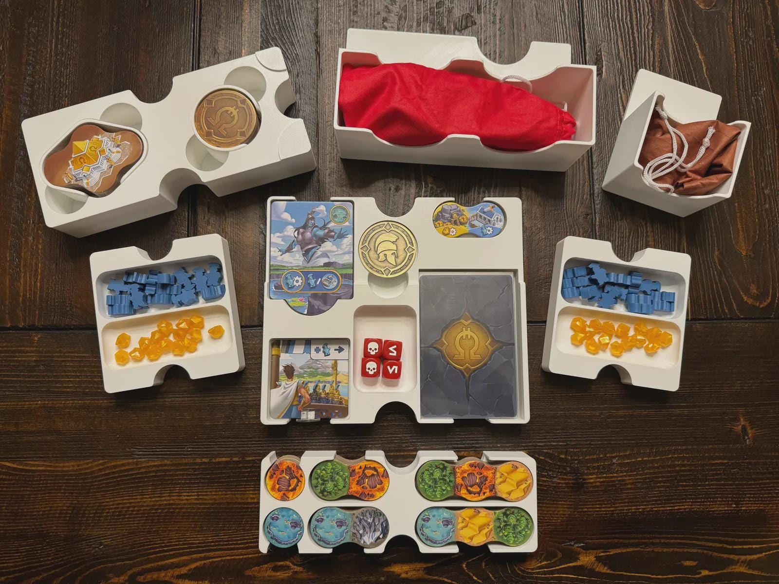 Orichalcum Game Organizer – 3D-Printed Insert, Premium Sleeve Support, No Lid Lift, Eco Friendly Studio - KreativLayers