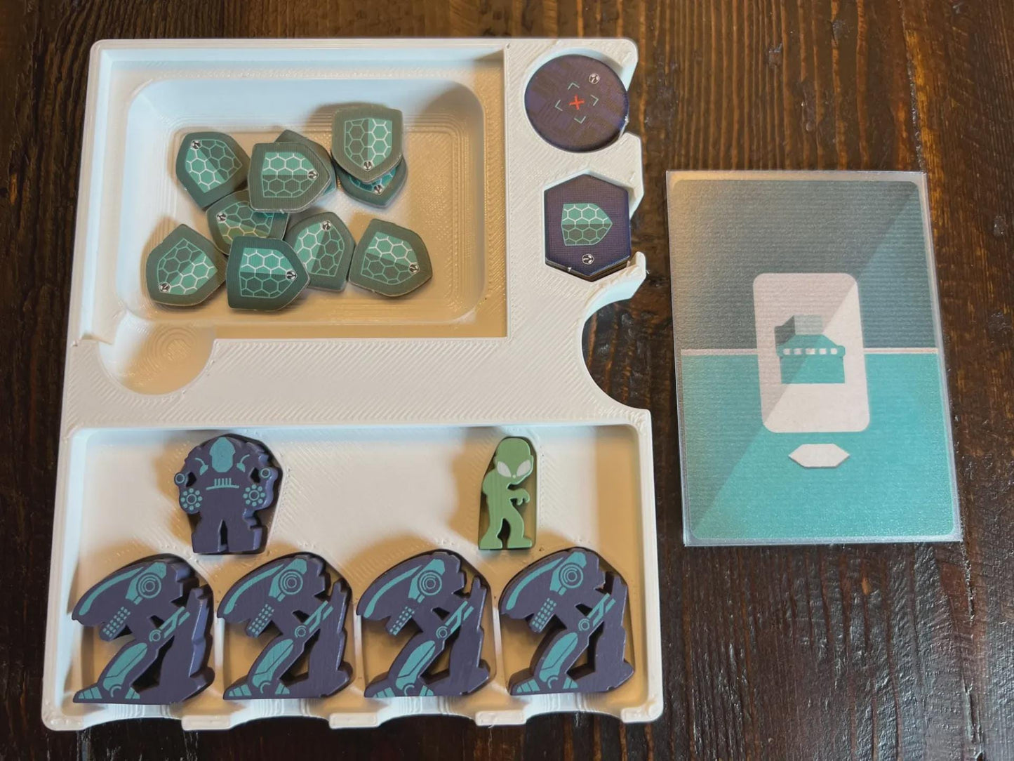 On Mars: Alien Invasion Board Game Insert / Organizer - Mase Using Solar Power and Sustainable Material