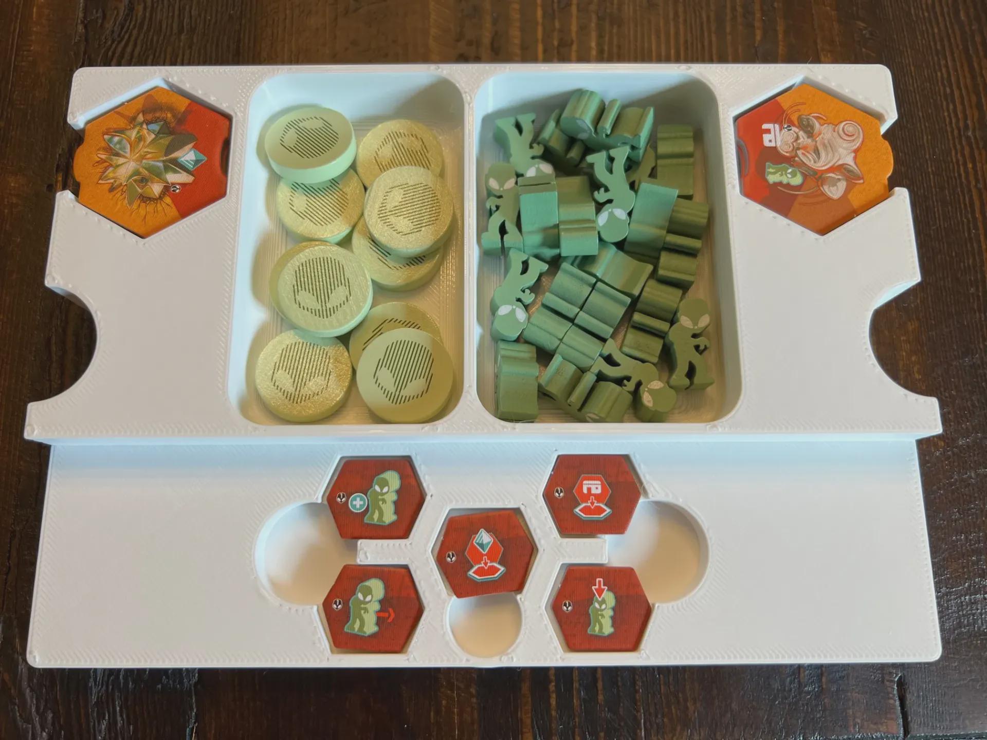 On Mars: Alien Invasion Board Game Insert / Organizer - Mase Using Solar Power and Sustainable Material