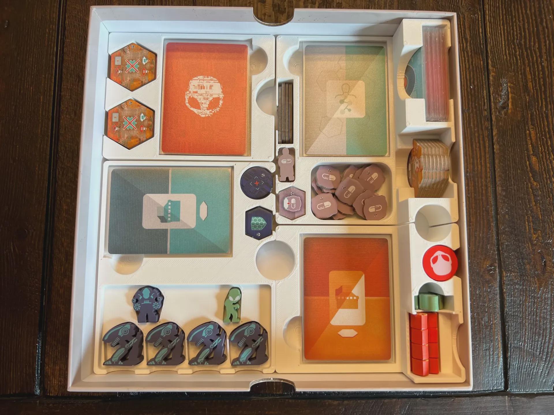 On Mars: Alien Invasion Board Game Insert / Organizer - Mase Using Solar Power and Sustainable Material