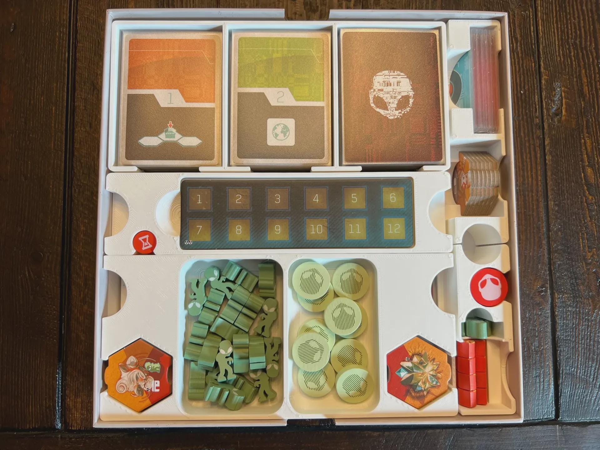 On Mars: Alien Invasion Board Game Insert / Organizer - Mase Using Solar Power and Sustainable Material