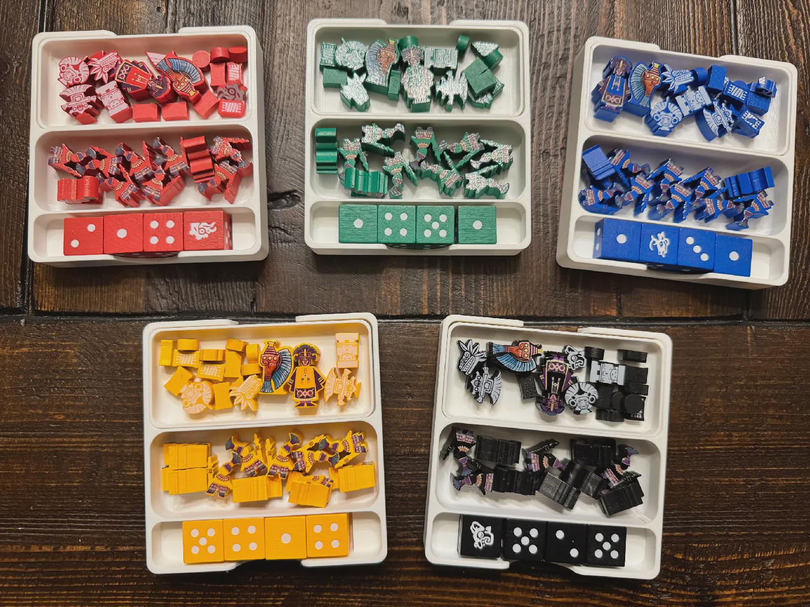 Teotihuacan Deluxe Master Set Insert / Organizer - Fits 5th Player Expansion - Eco Friendly 3D Printing Studio