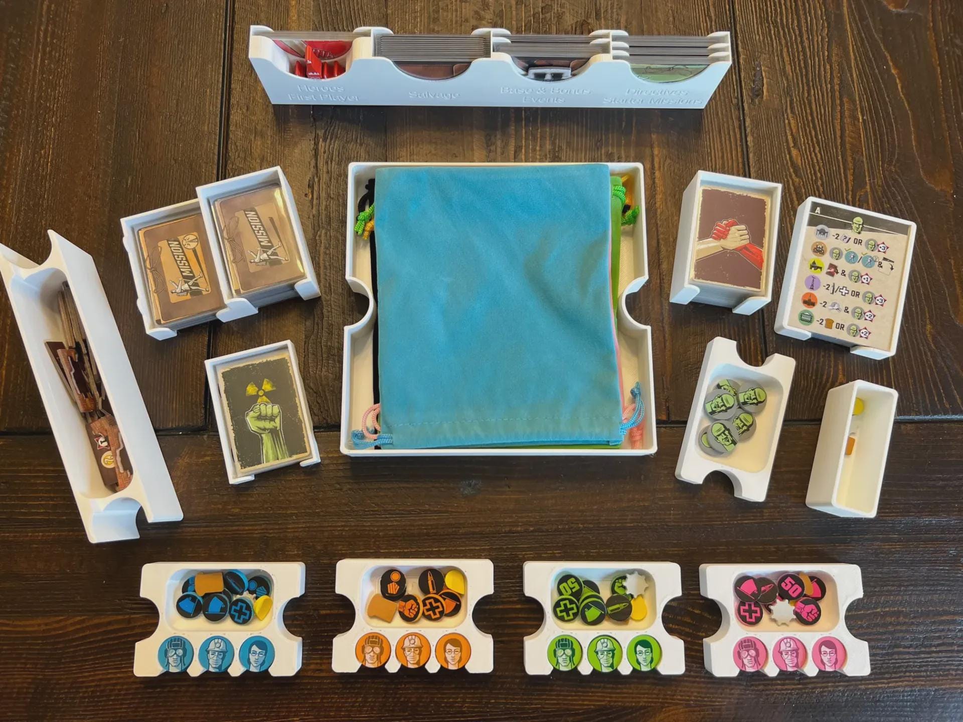 Resurgence Board Game Insert / Organizer - Made using Solar Power and Sustainable Materials