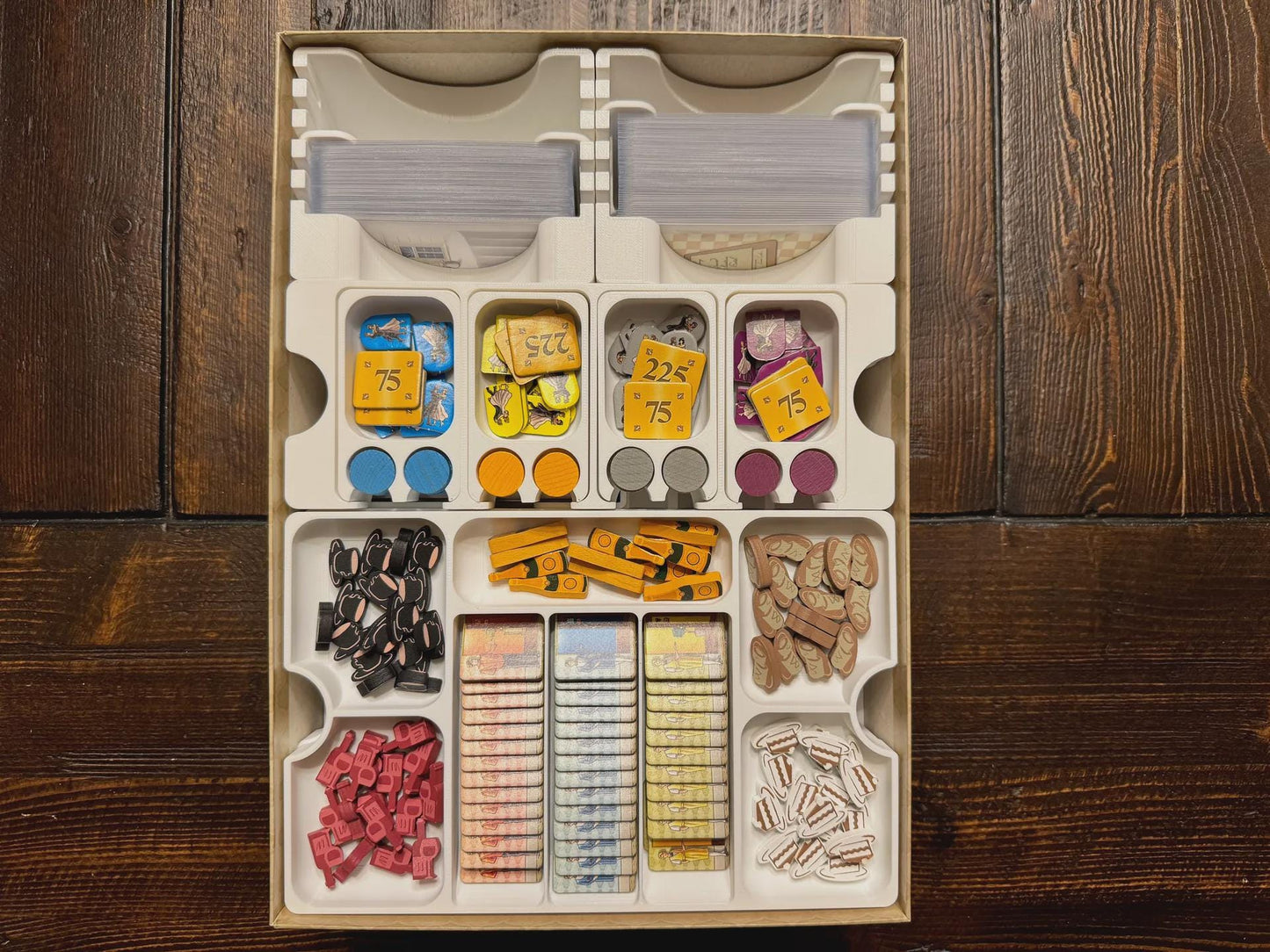 Grand Austria Hotel and Let's Waltz Insert / Organizer - Holds Meeple Source Food Upgrades Made using Solar Power