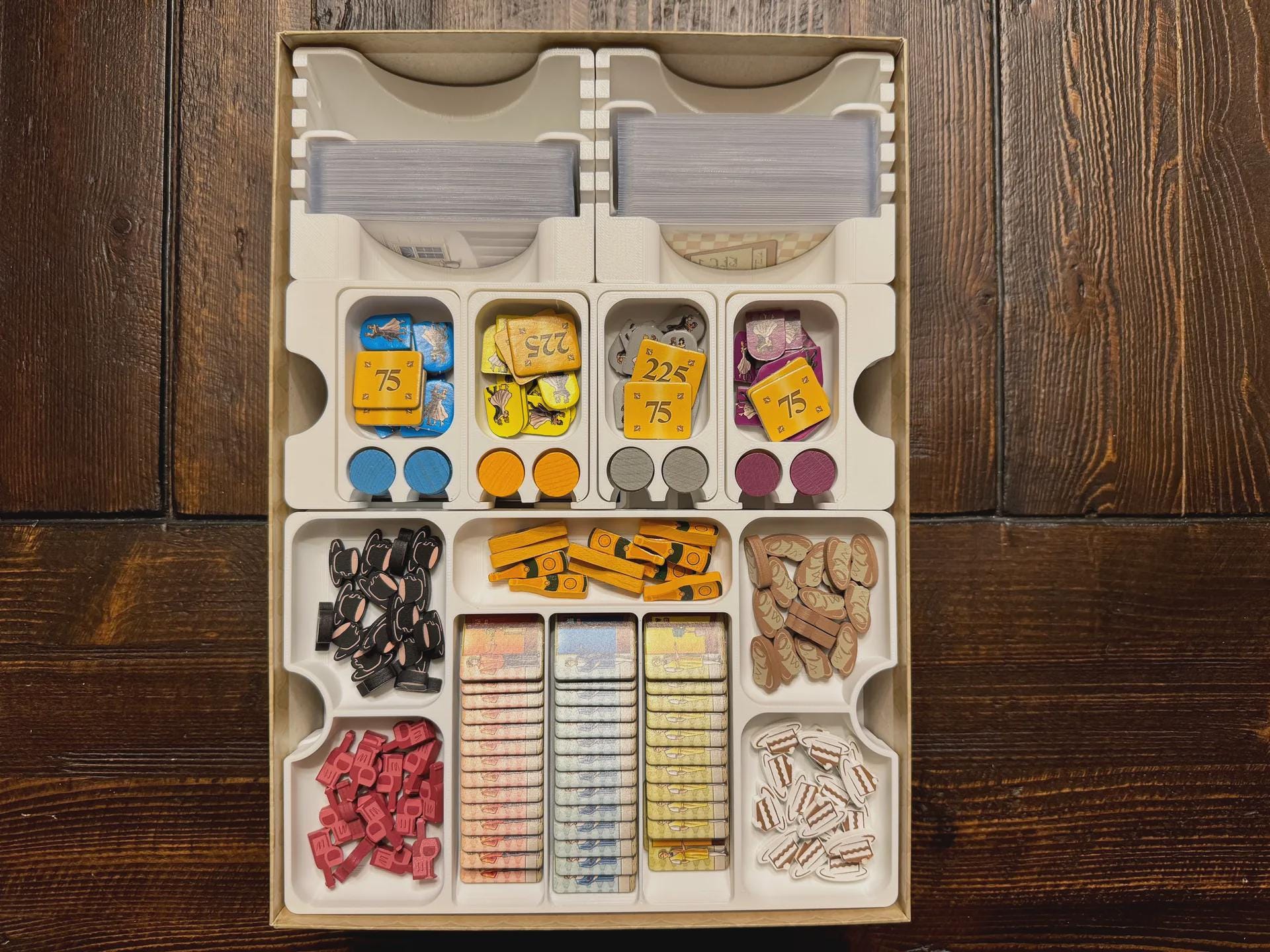 Grand Austria Hotel and Let's Waltz Insert / Organizer - Holds Meeple Source Food Upgrades Made using Solar Power