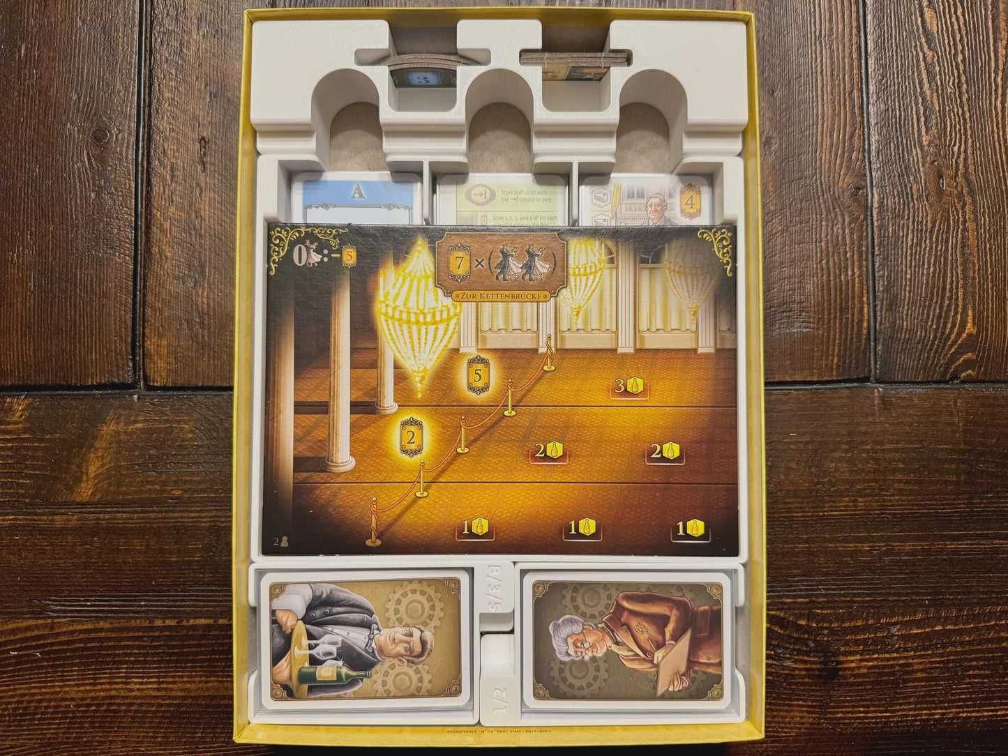 Grand Austria Hotel and Let's Waltz Insert / Organizer - Holds Meeple Source Food Upgrades Made using Solar Power