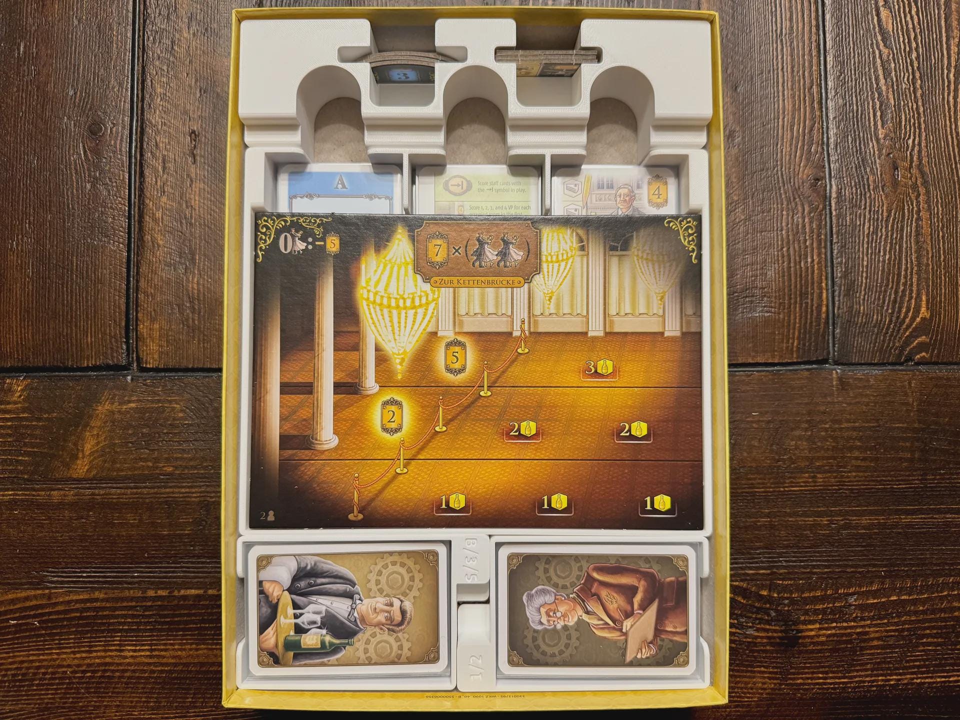 Grand Austria Hotel and Let's Waltz Insert / Organizer - Holds Meeple Source Food Upgrades Made using Solar Power